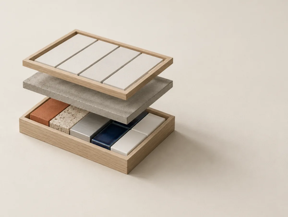 Capas de materiales separadas para revisar atributos y compatibilidades